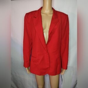 NWT Leslie Fay Sportswear women's plus size 16 red blazer jacket